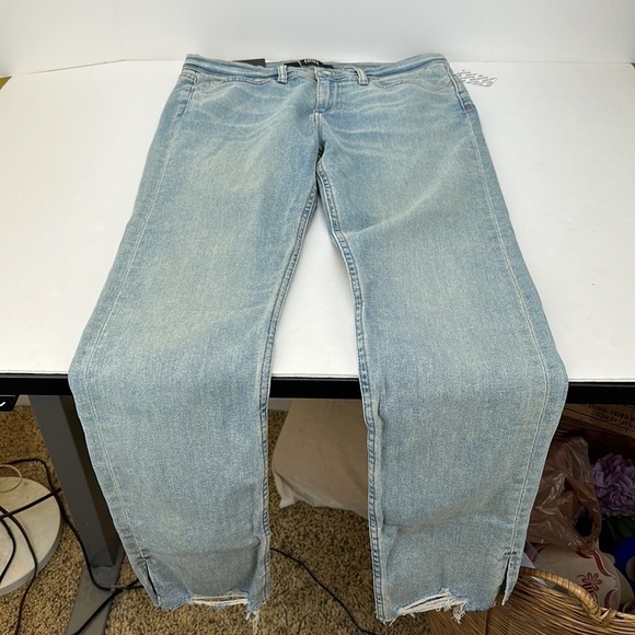 BDG Skinny Stretch Jeans 33W 32L Vintage De Split Distressed Raw Hem - Picture 7 of 16